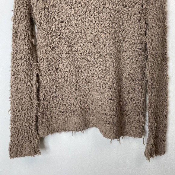 Free People Nubby Boucle Sweater Size Large Brown Long Sleeve Urban Outfitters - Picture 9 of 12